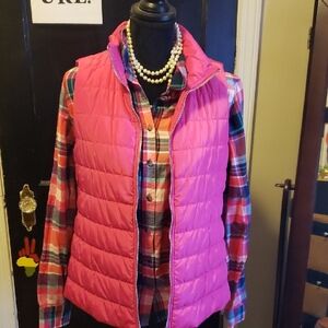 Michael Kors Hot Pink Quilted Puffer Vest